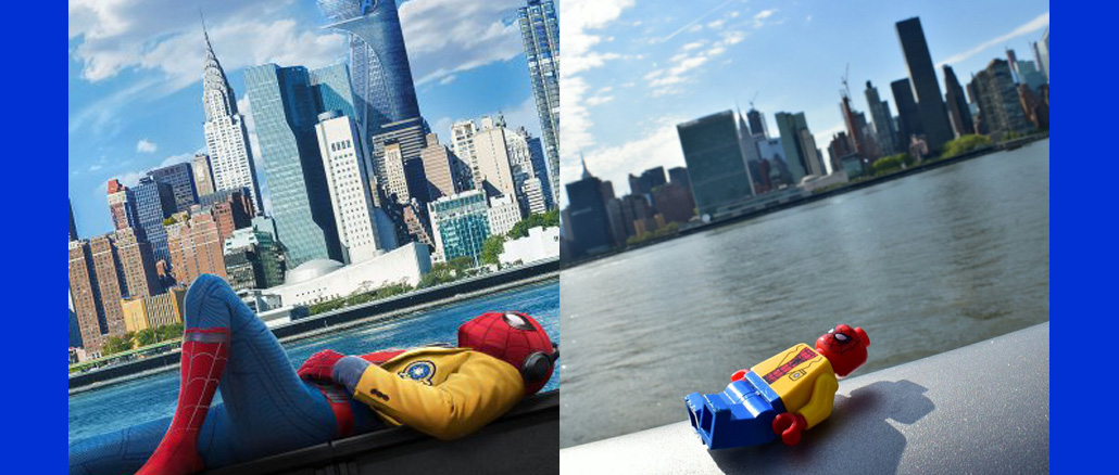 You are currently viewing Spider-Man Homecoming Poster recreated in LEGO in New York